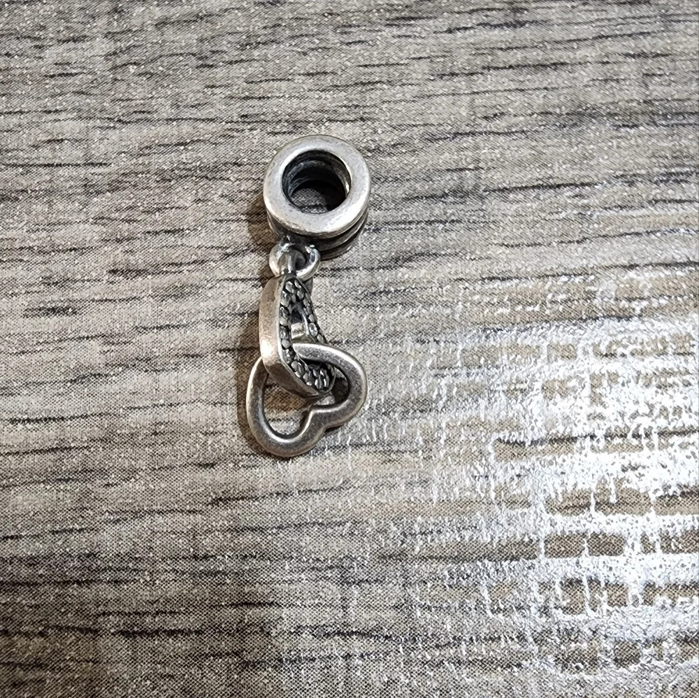 Pandora Interlocking Hearts Dangle Charm - Picture 4 of 7